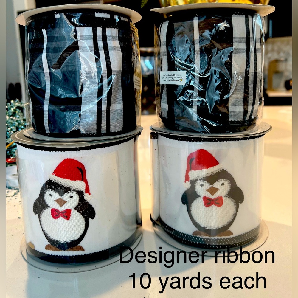New with tags! Designer wired Christmas ribbon